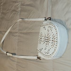 White Rhinestone Crossbody Bag